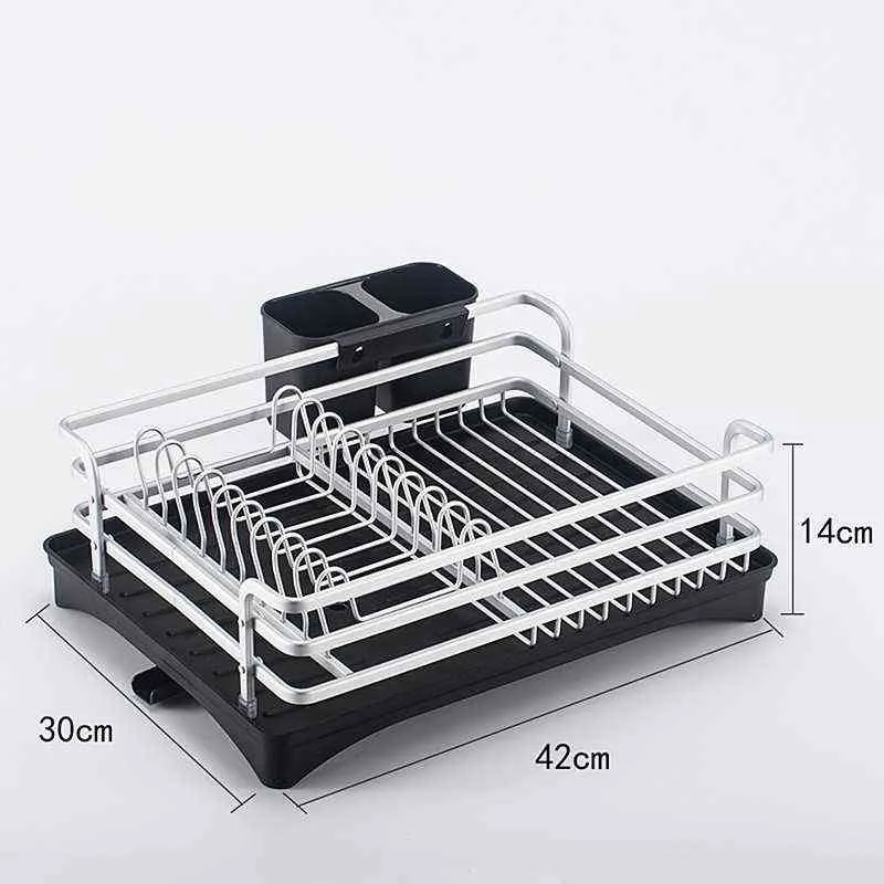 Double layer aluminum dish rack