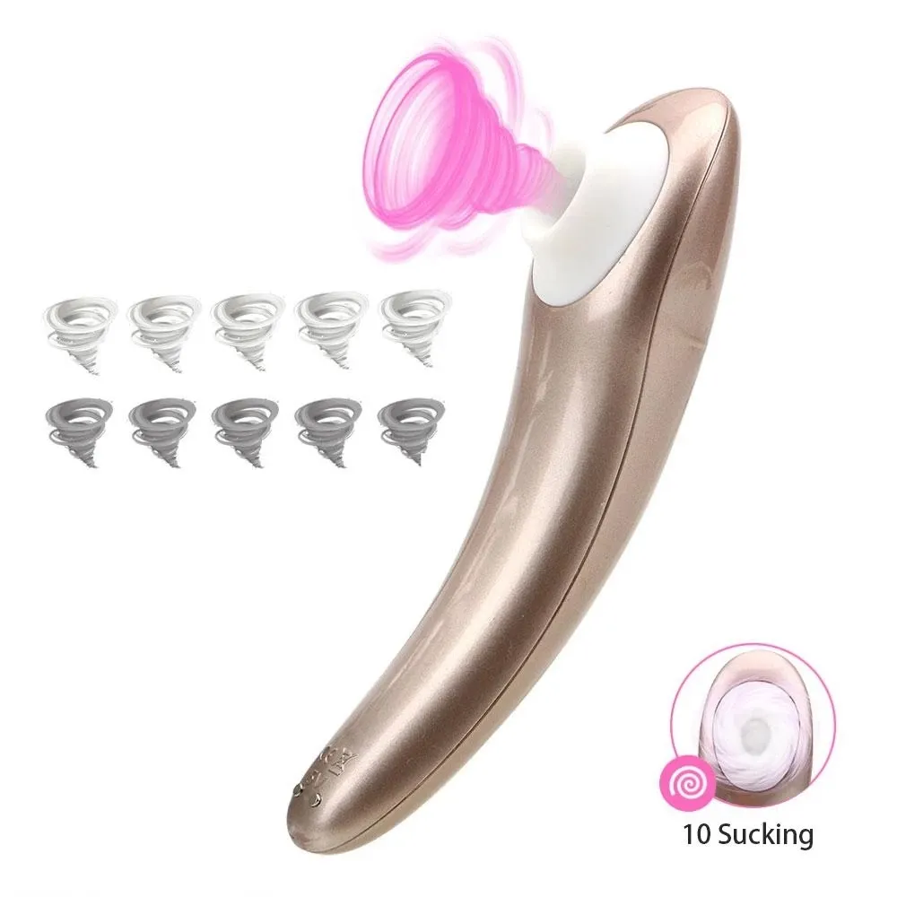 Femmes langue clito succion vibrateur Portable 10 vitesses sein mamelon ventouse Oral Clitoris vagin stimulateur 210618293a