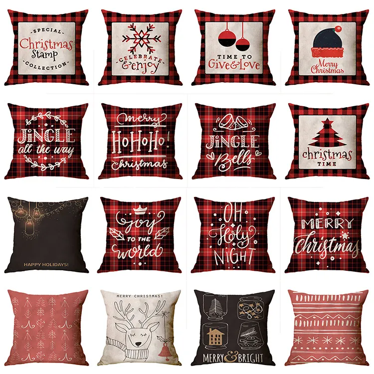 Household goods Christmas pillow case Nordic car sofa cushion covers shop market pillowcases linen cartoon hugging pillows in stock wholesale