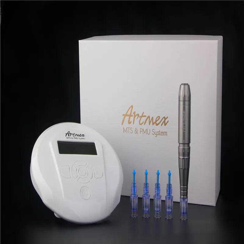 Kits de maquillage permanents professionnels de qualité supérieure Machine à tatouer Artmex V6 stylo rotatif à lèvres sourcils V6 système MTS PMU aiguilles 5 pièces gratuites