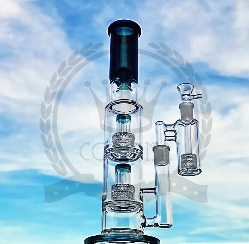 Glass Bong Dab Rig Water Hookah Pipes Bongs 5mm tjock söt djur honungskaka perc rörskålkvartskal