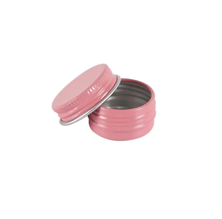 Pusty Mini 5G Słoiki Aluminiowe Metal Różowy Złoty Czarny Próbka Balsam Lip Balm Dezodorant BB CC Cream Maska Tin Case Makeup Pojemnik 1000szt SN2352