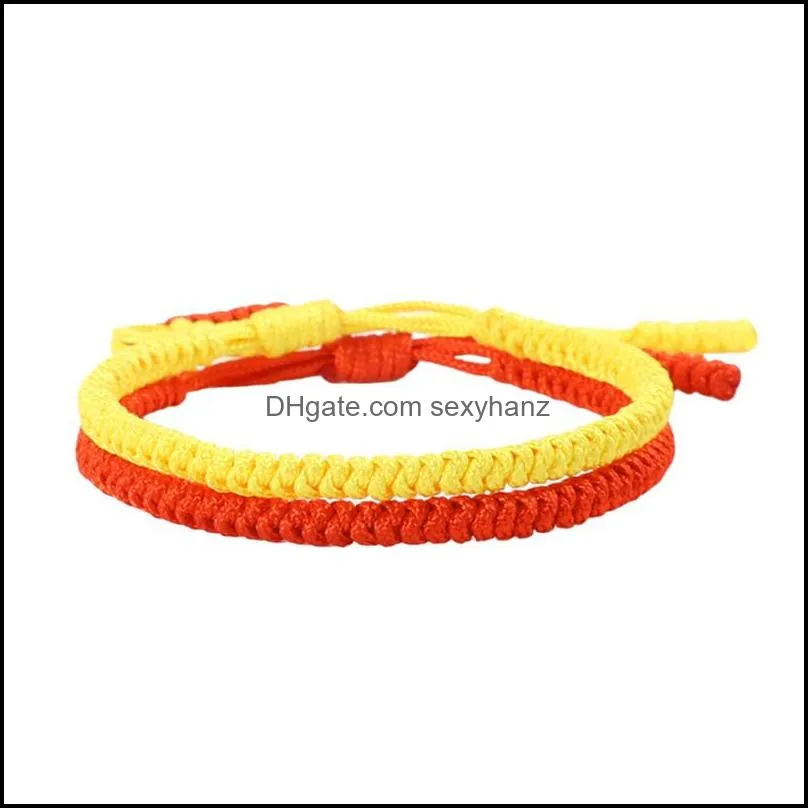 Tennis Women Braided Bracelet Handmade Lucky Tibetan Buddhist Knots Red Rope Bracelets & Bangles For Friends Gifts Men Jewelry