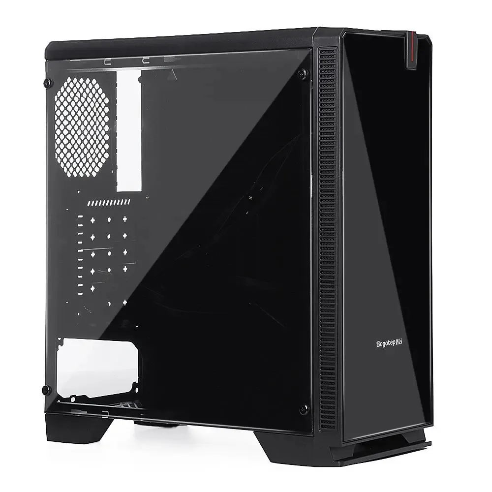 Custodia da gioco per computer desktop ATX M-ATX ITX Porte USB 3.0 Finestre in vetro temperato con 8 ventole da 120 mm Posizione (solo custodia)