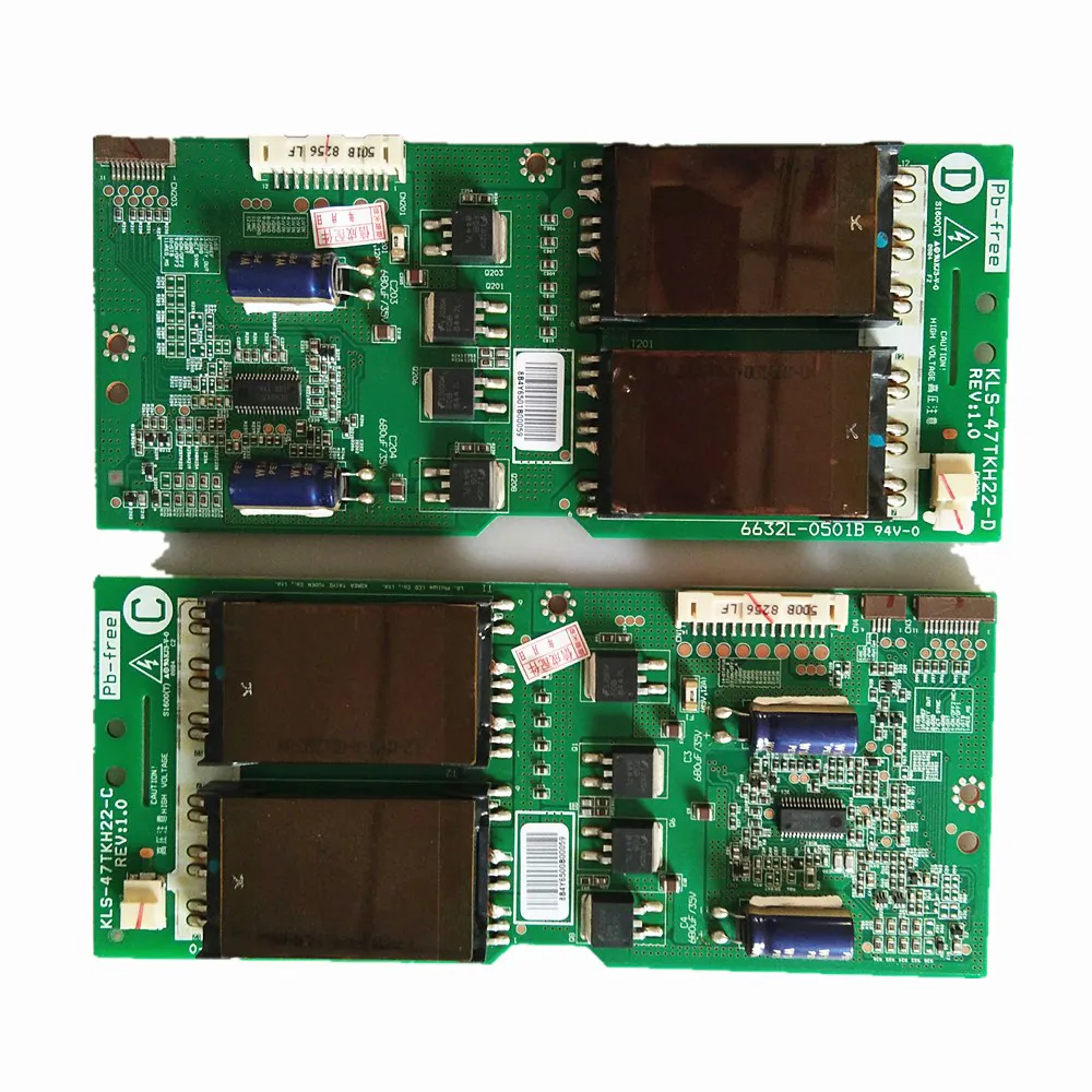 Testé travail Original LCD moniteur rétro-éclairage onduleur maître + esclave carte pièces unité pour 6632L-0500B 6632L-0501B KLS-47TKH22-C/D