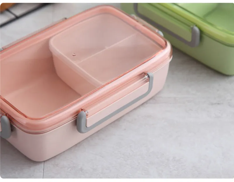 TUUTH New Microwave Lunch Box Independent Lattice For Kids Bento Box Portable Leak-Proof Bento Lunch Box Food Container A10