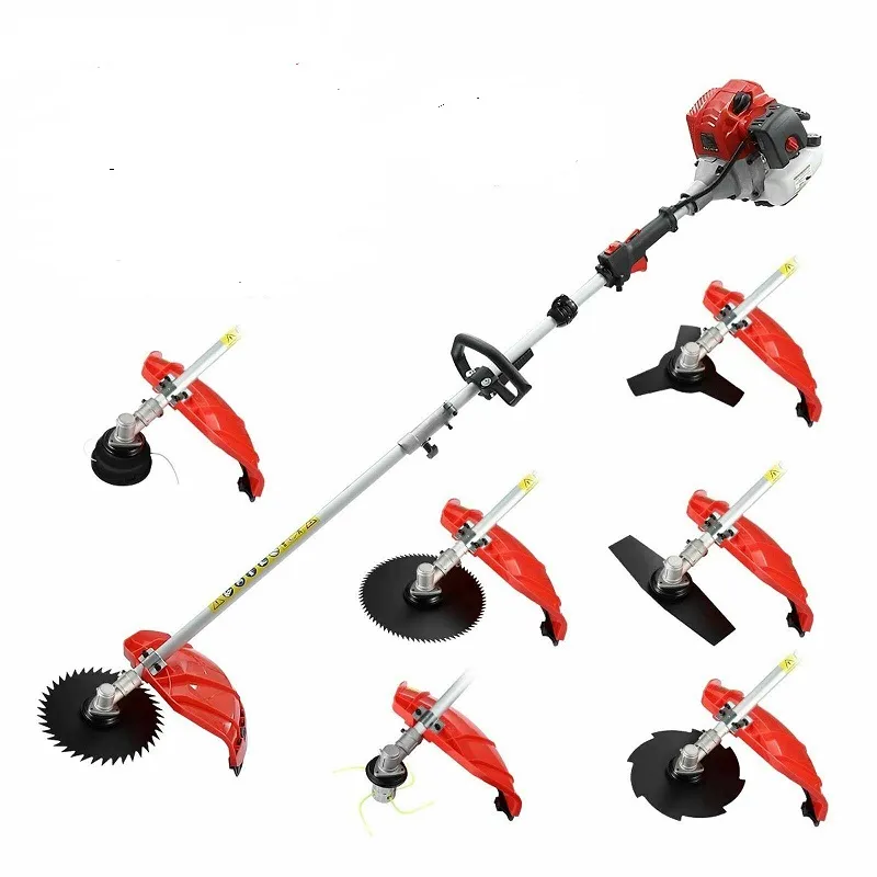 New Model Garden Trimmers 52CC 2 stroke,Air Cooling Brush Cutter,Grass Cutting Tool,Whipper Sniper with Metal Blades,Nylon Heads