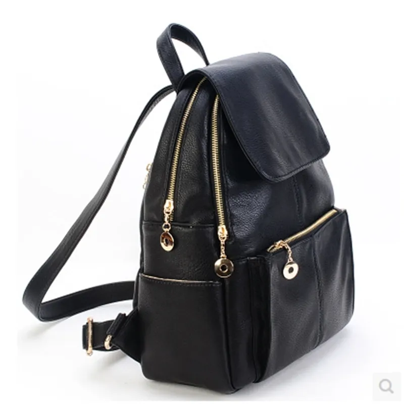Célèbre marque Preppy Style sac à dos d'école en cuir pour collège conception Simple femmes décontracté sacs à dos Mochila femme nouveau Q0528