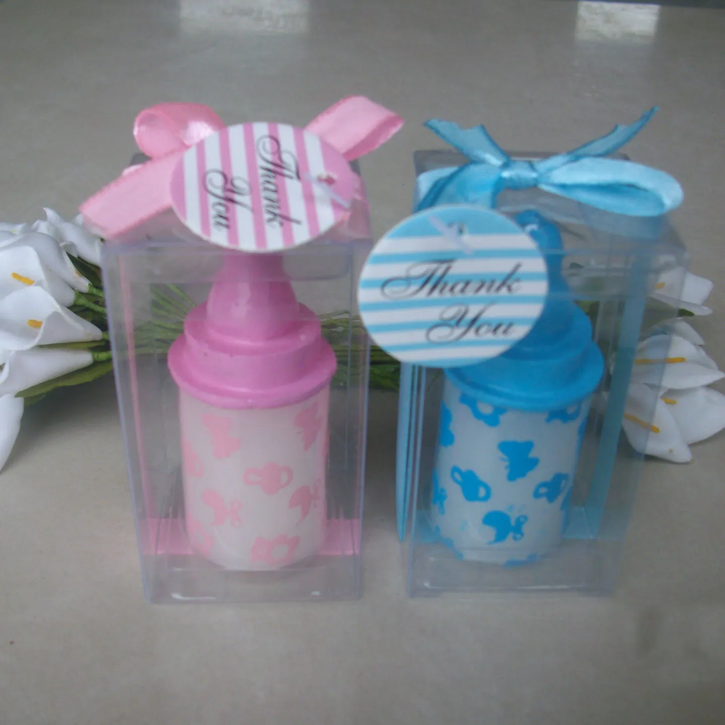 100ピースの哺乳瓶のキャンドルのお尻のための子供たちの誕生日プレゼント子供たちのデイズバプテスマパーティーギフトベビーシャワーHH21-809