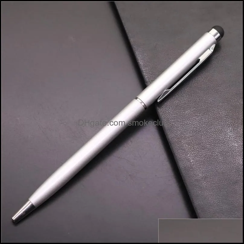 22 Colors metal Ballpoint Pen Creative Stylus Touch Pen for Writing Stationery Office & School Pen Ballpen Black Blue lnk custom order