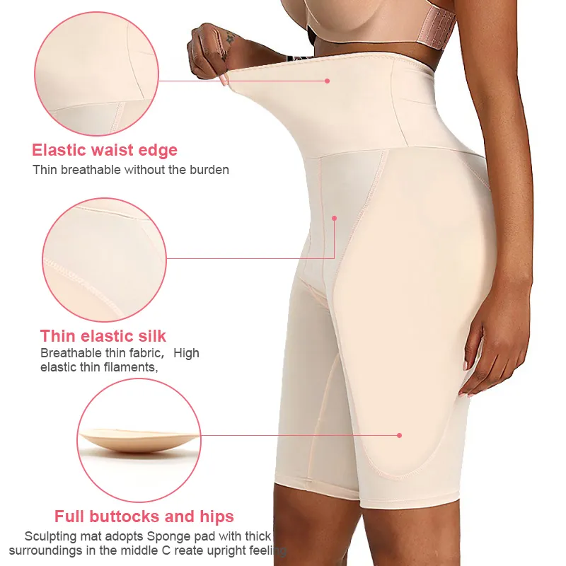 Women Butt Lifter Shapewear Waist Tummy Control Padded Panties Big Hip Pads  Panties Fake Buttocks Thigh Slimmer Ass