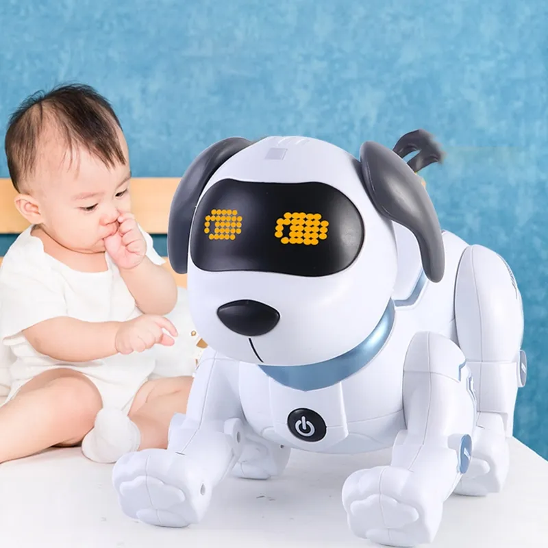 Jouet électrique Chien Musique électronique Lumière Intelligent Promenade  Danse Robot Puppy Toys Enfants Cadeau de bébé ((batterie non incluse)