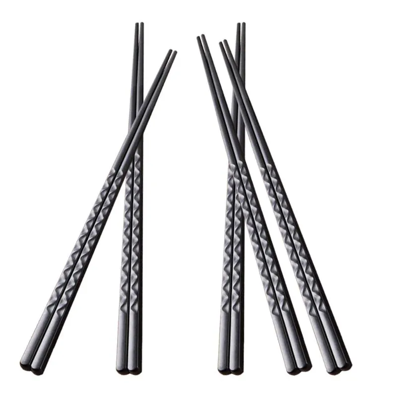 Chopsticks 5 Pairs Reusable Non-slip Luxury Japanese Style