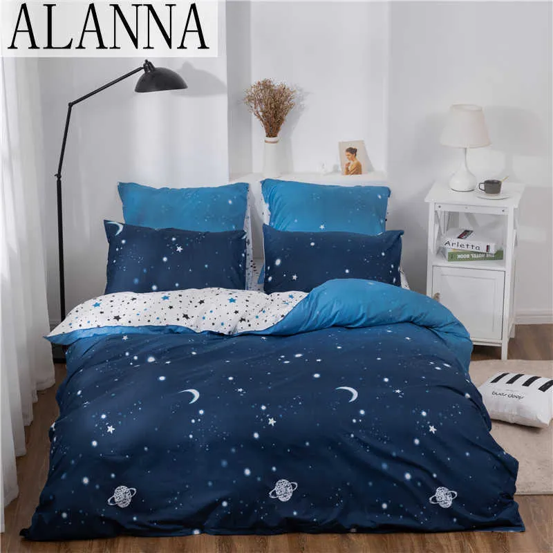 Alanna X-All Printed Solid Bettwäsche Sets Home Bettwäsche Set 4-7 stücke Hohe Qualität Schönes Muster mit Sternbaum Blume 210615