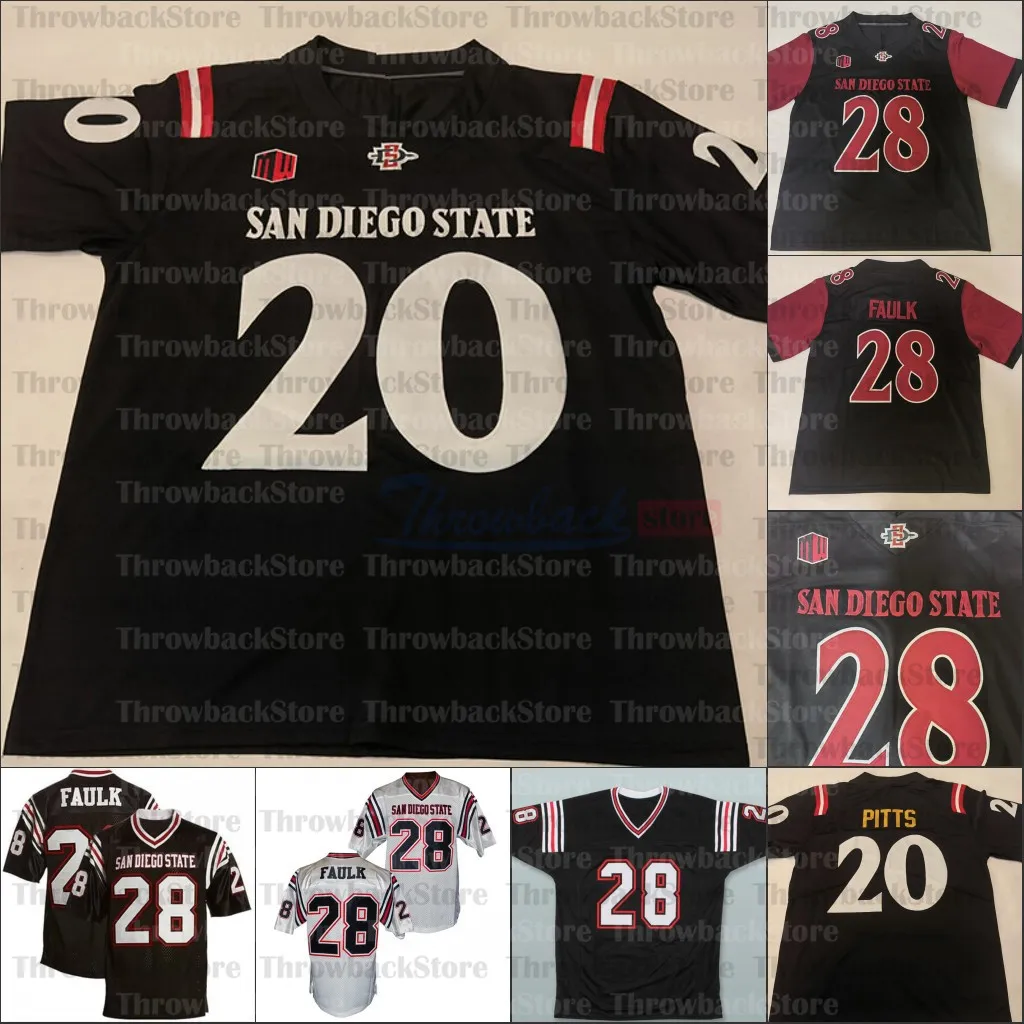 Custom San Diego State Aztecs College Futebol Jerseys Marshall Faulk Ryan Agnew Smith Jesse Matthews Cameron Thomas Myles Cheatum