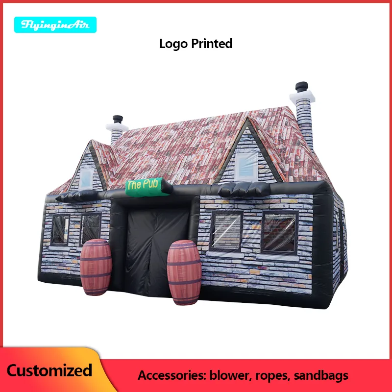 Wholesale Personalized Outdoor Inflatable Irish Pub With 2 Wine Cellar