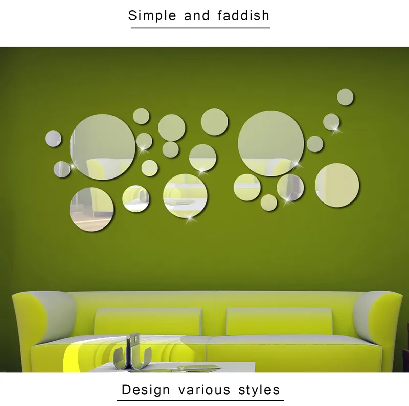 DIY 3D Mirror Acrylic Mirror Wall Decor 26/Round Mirrors For Home Decor,  Bedroom, And Bathroom Backgrounds From Wenjingcomeon, $2.01