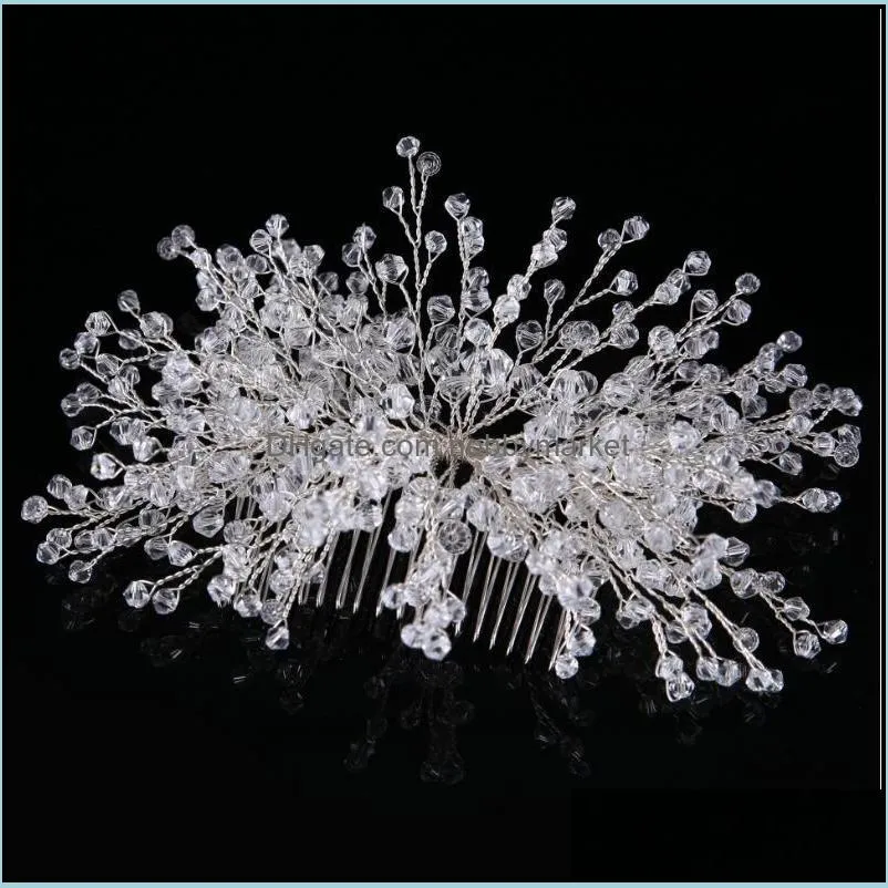 2017 Elegant Wedding Bridal Hair Accessories Jewelry Handmade Crystal Rhinestone Bridal Party Prom Pageant Hair Comb Hairpins