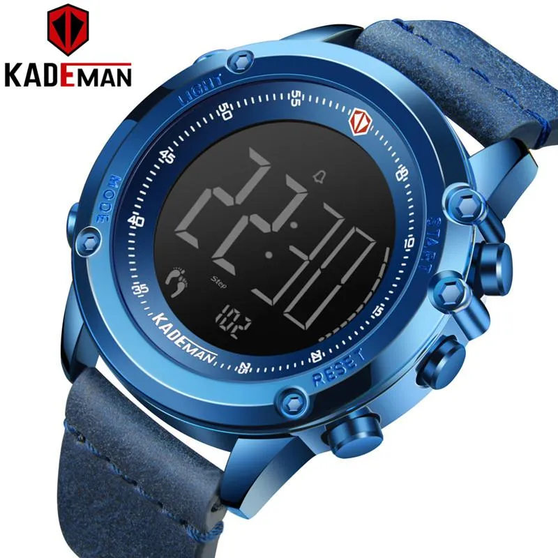 Нарученные часы Kademan Men Men Manight Sport Outdoor Step Counter Digital Watch Top знаменитой мужской моде 2021