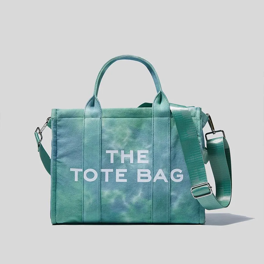 Luxury Dyed Watercolor Messenger Bags Handbag Canvas Tote Bag Shoulder Bag Tie-dyed ShoppingBag