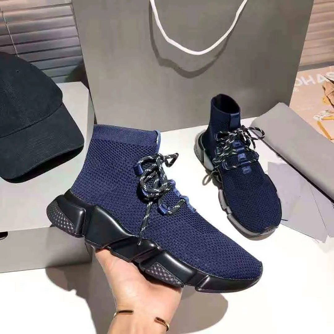 أحذية الأزواج في الهواء الطلق السرعة عداءة مدرب غير رسمي Lacet Soft Sock Sneakers الرياضة رياضة المشي للمشي المدربين 35-45# أفضل جودة