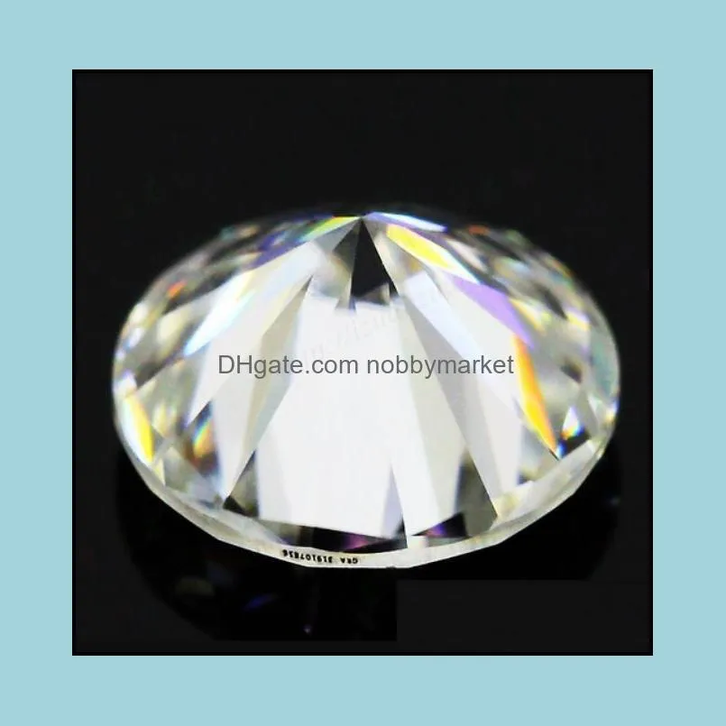 EF Color Moissanite ROUND Cut Loose Diamond with Box and Certification for Rings VS1 Gemstones Excellent Pass Tester