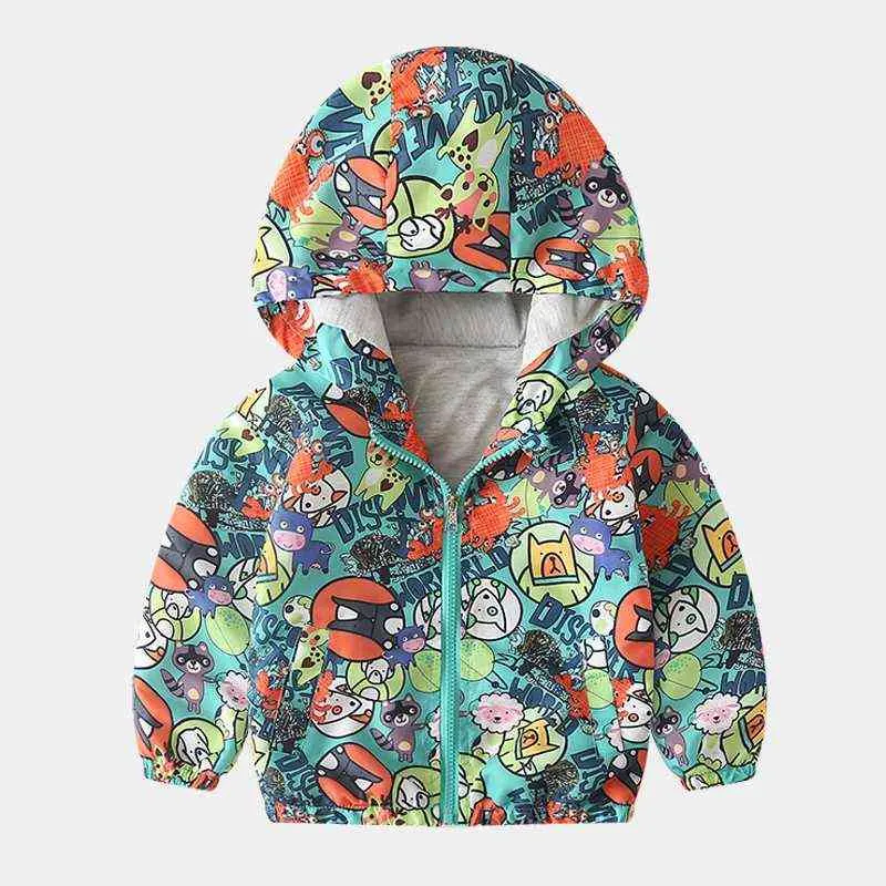 CROAL CHERIE Autumn Kids Boys Jacket Outerwear Coats Boys Kids Jacket For Girls Cartoon Car Printing Children Clothing (8)