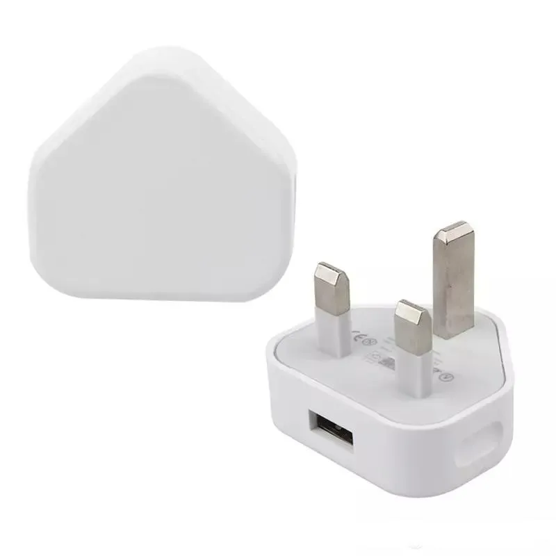 Real 5V 1A usb wall charger UK adapters UK plug home travel Charger 3 pin leg plug USB Power adapter charging for Smartphone Tablet Pc Universal