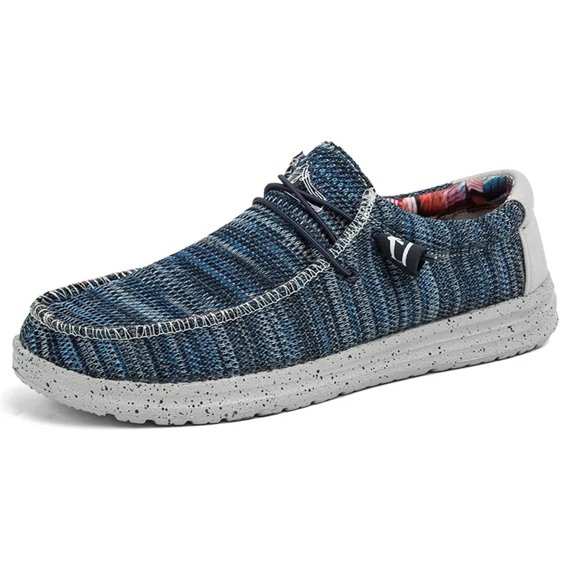 Trend Canvas Skor Herr Båt Dude Deck Loafer Mode Utomhus Casual Platt Strand Stor Storlek 220225