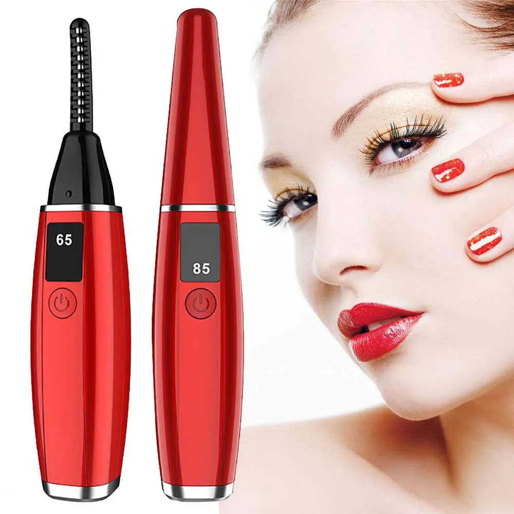 Elektrisk ögonfransar Curler Mascara Curling Makeup Tool USB Uppladdningsbara bärbara elektriska uppvärmda ögonfransar Rolling Skönhetsenhet Ögon Lash Roller Extension