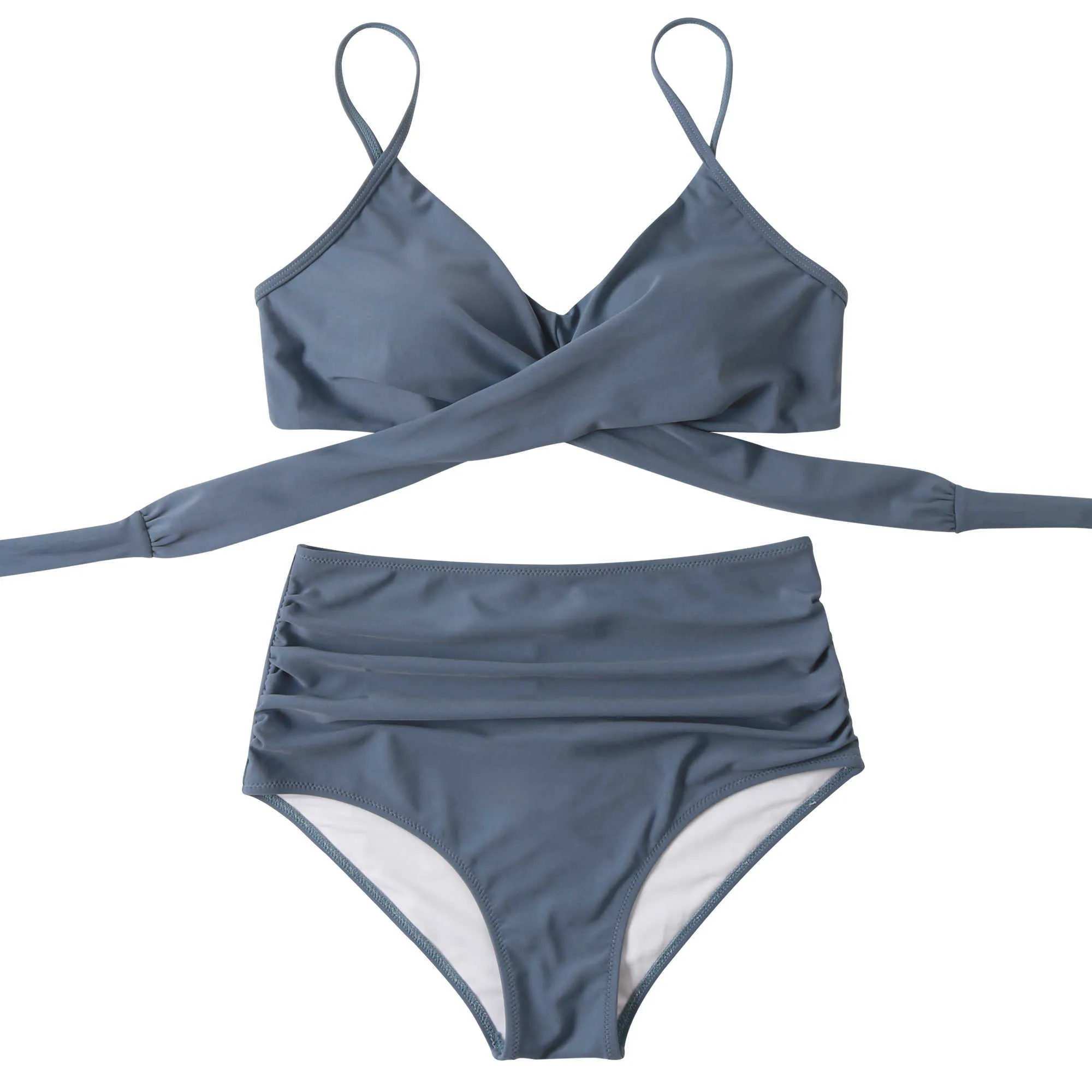 High Waisted Bikinis For Women Tummy Control ZAFUL Twist High