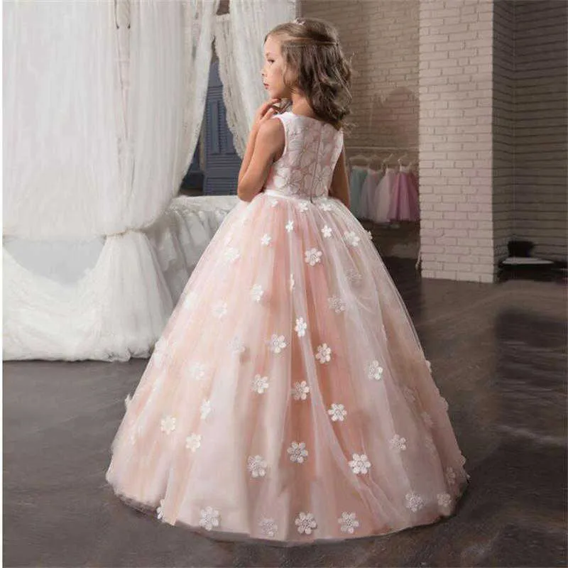 Mädchen Elegante Vestidos Kinder Prinzessin Abend Party Kleid