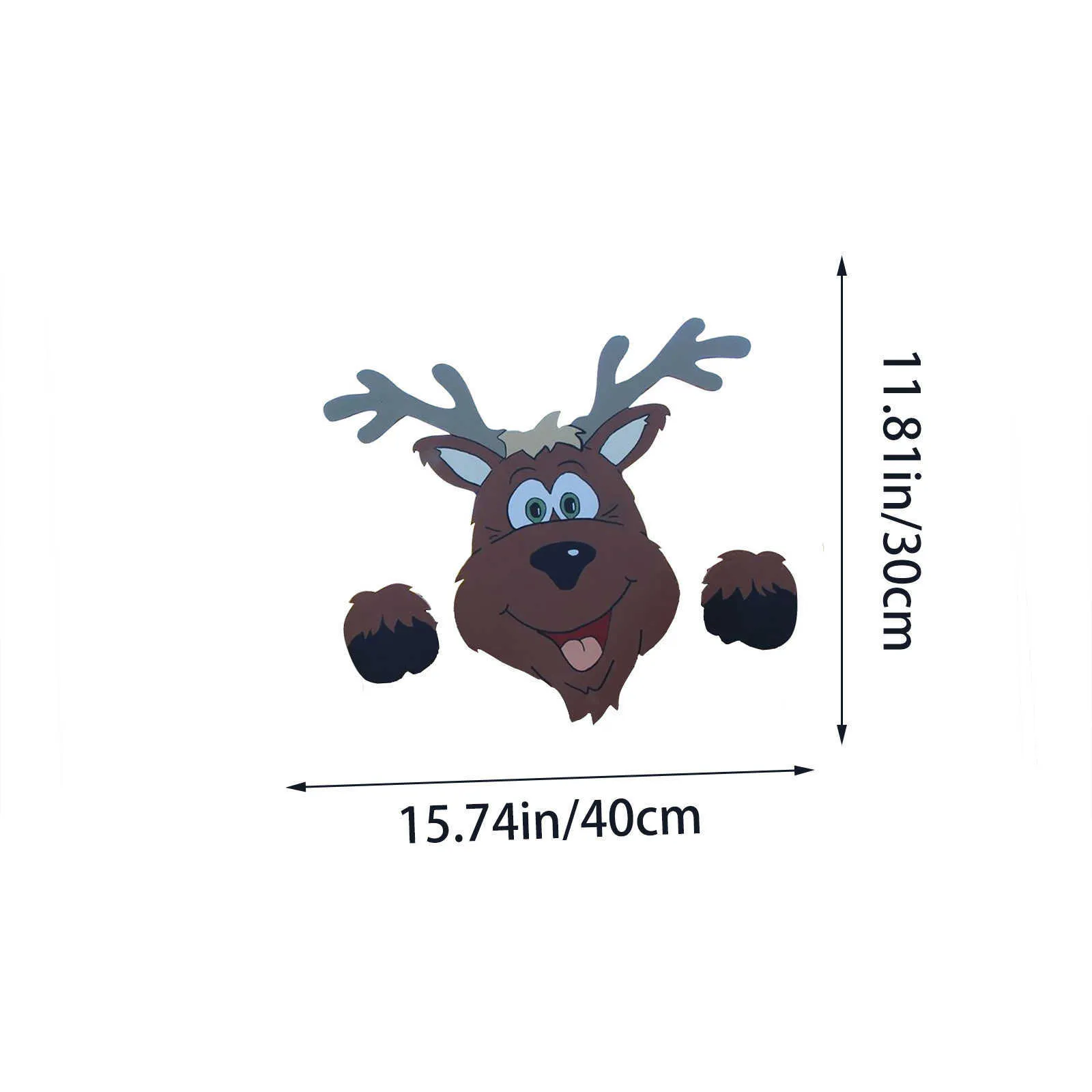 Animal Fence Cartoon Elk Peeker Christmas Decoration Outdoor Festivity To The Occasion Creative Festives Ornament P0828