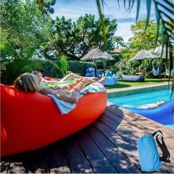 selling Inflatable Bouncers Outdoor Lazy Couch Air Sleeping Sofa Lounger Bag Camping Beach Bed Beanbag Chair