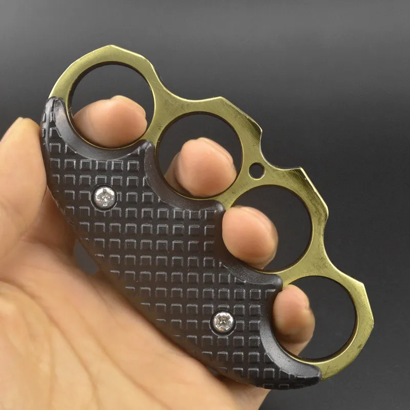 Abrazadera antideslizante de Metal, herramienta de pulsera EDC de autodefensa, plumeros de nudillos de tigre de cuatro dedos
