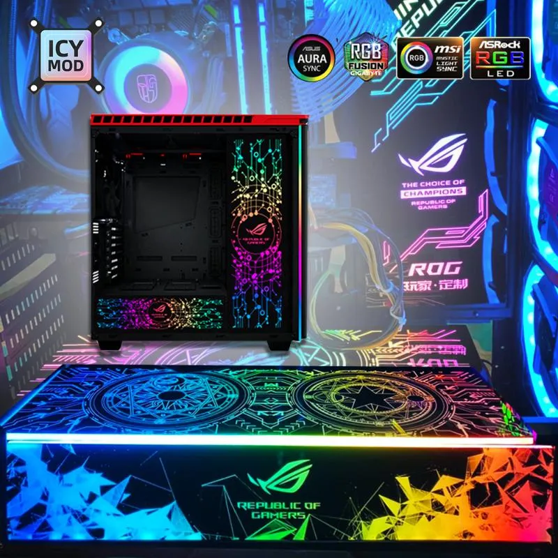 PC Case Lighting Panel DIY ARGB VGA Backplate RGB Side Panel MOD Colorful PC Shroud Customize