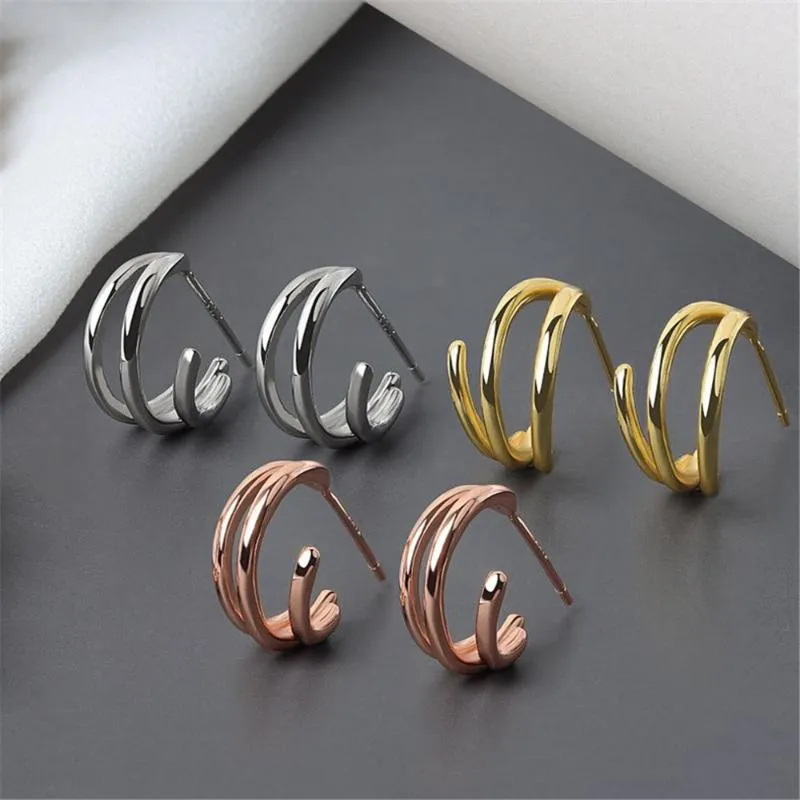 Stud The Personality Contracted Semicircle Type C Ear Ring Fashion Female Temperament Punk Style Earrings