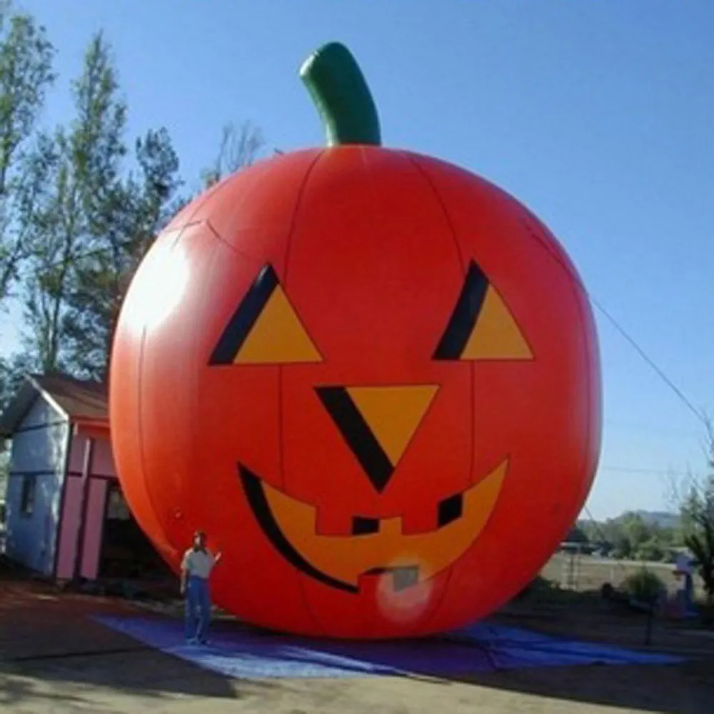 Decorazione di Halloween con zucca gonfiabile gigante all'aperto per eventi promozionali
