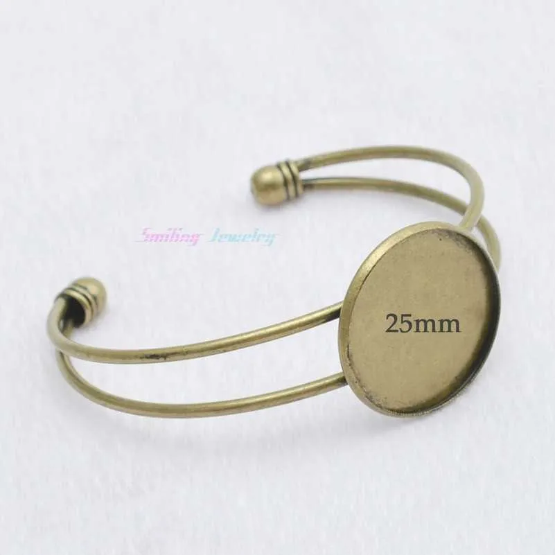 10pcs-25mm-1-Bezel-Pad-Round-Base-Glass-Cabochon-Bracelet-Settings-Adjustable-Bangle-Cuff-Bracelets-Blanks (8)