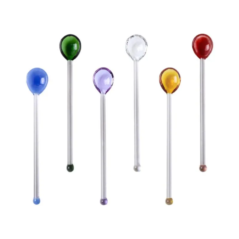 Spoons 6Pcs Swizzle Sticks Professional Household Bar (Assorted Color)