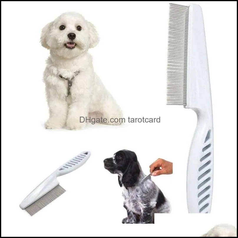 Cat Dog beauty tools Metal Nit Head Hair Pet Lice Comb Fine Toothed Flea Flee Handle pets supplies