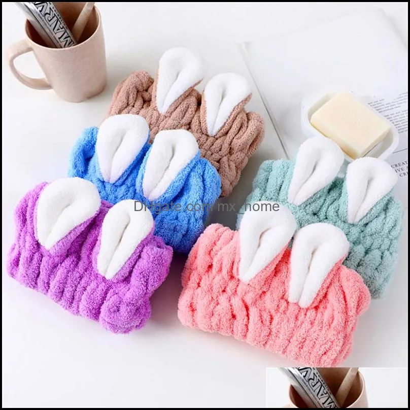 factory direct coral velvet hair caps absorbent quickdrying cute absorbent childrens dry hair towel wholesale
