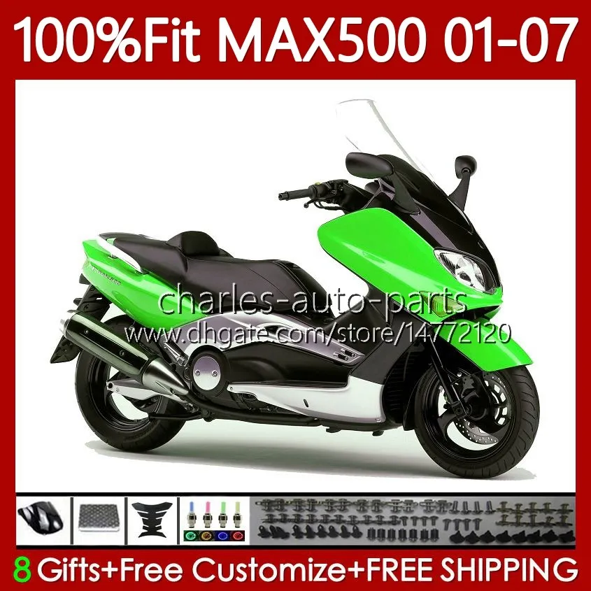 OEM-Karosserien für Yamaha TMAX500 MAX-500 TMAX-500 2001 2002 2003 2004 2005 2006 2007 109No.70 Hellgrün T-MAX500 TMAX MAX 500 T MAX500 01 02 03 04 05 06 07 Einspritzverkleidung