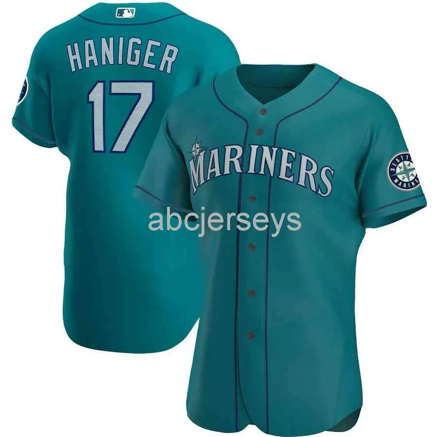 Genähtes individuelles Mitch Haniger #17 Baseball-Trikot XS-6XL