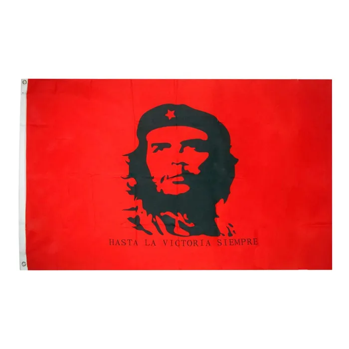 Cuba Memorial Revolution Hero Che Guevar 3x5ft Drapeaux 100D Polyester Bannières Intérieur Extérieur Couleur vive de haute qualité avec deux œillets en laiton