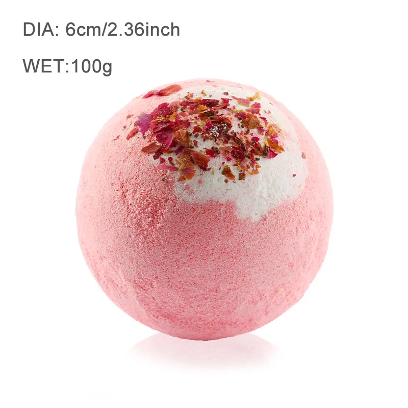 Bubble Bath Bomb with Dry Flower Explosion Natural Floral  Oils Bathbombs Fizzers Shower Steamers Bathing Deep Sea Salt Ball YL0313