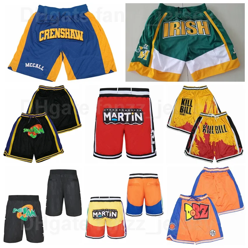 Pocket dragkedja bara don kärlek och basket mccall två ton shorts martin 23 sport byxa utrymme sylt stjärna spangle st vincent mary irländsk lebron james 99 vaughn slitage