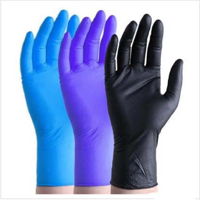Engångs nitrilhandskar Universal Hushållsplan Rengöringshandskar Slitstarkt dammsäker handskebakterier Touchless Gloves BWB3471