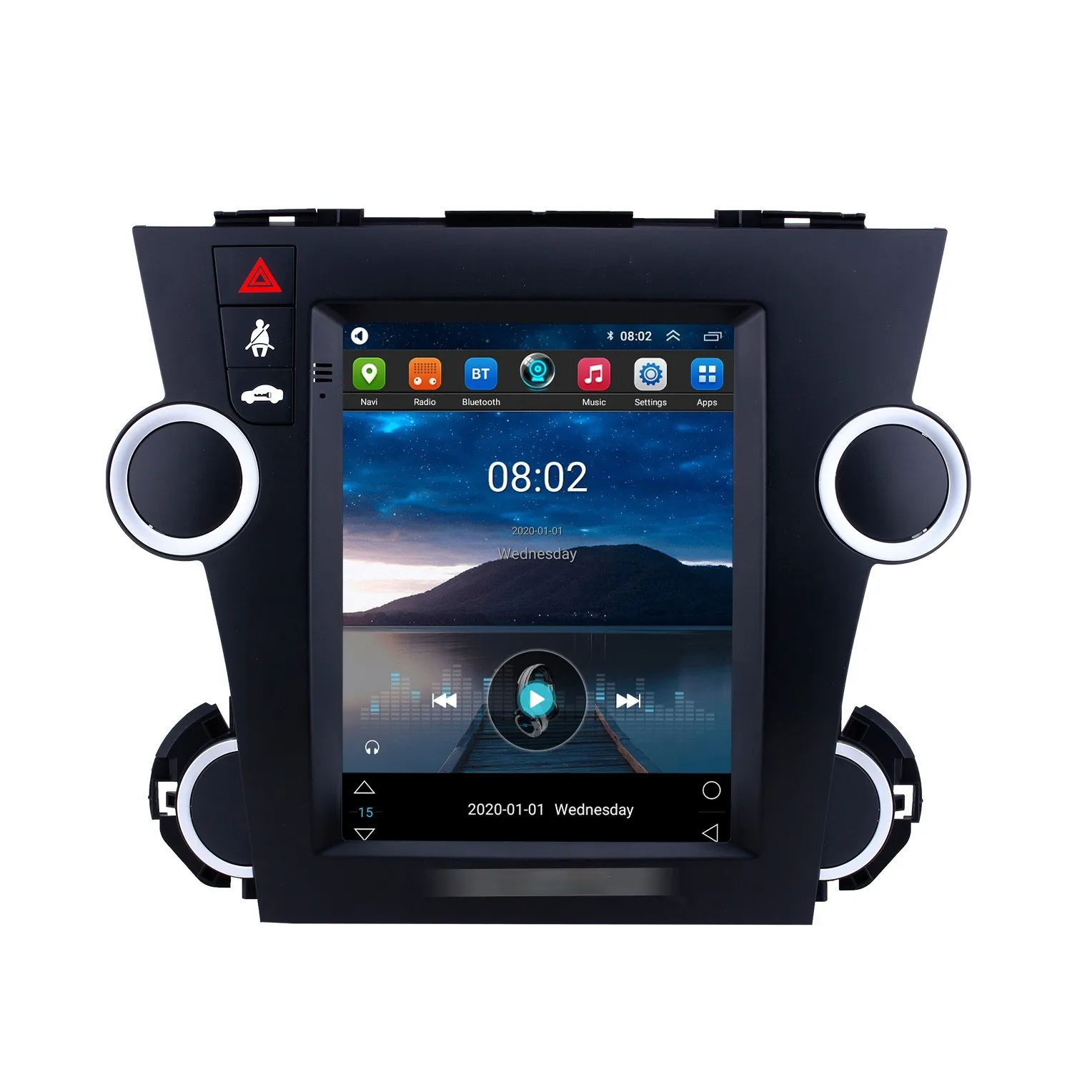 Car dvd Radio Android-Dsp Auto Multimedia Player Stereo-Head-Unit Vertical-Screen for 2009-2014 Toyota Highlander