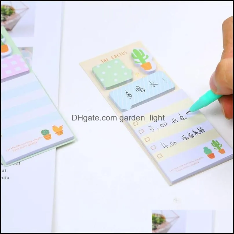 NOVERTY Cactus Cute stickers planner kawaii sticky notes stationery planner stickers memo pad cute papeleria notepad stick1